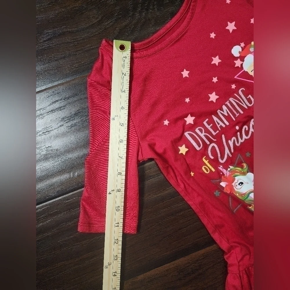 JoJo Siwa Girls Red Unicorn Christmas Dress Med
